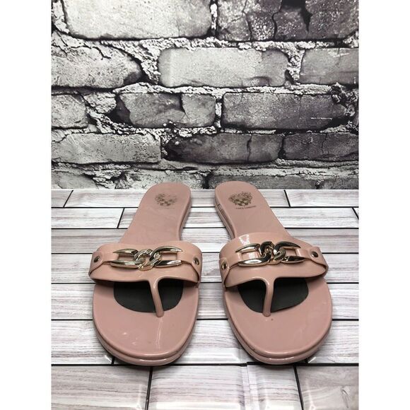 Vince Camuto Evolet Blush Rose Jelly Rubber Thong Sandals Women’s Sz 8M US/39EU - Picture 2 of 16